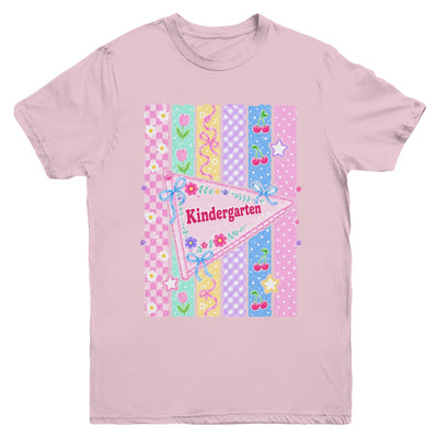 Striped Preppy Kindergarten Grade Back To School Teacher Youth Shirt | teecentury