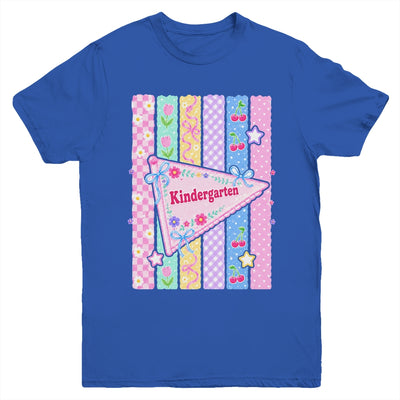 Striped Preppy Kindergarten Grade Back To School Teacher Youth Shirt | teecentury