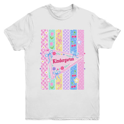 Striped Preppy Kindergarten Grade Back To School Teacher Youth Shirt | teecentury