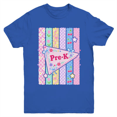 Striped Preppy Pre-K Grade Back To School Teacher Girl Kids Youth Shirt | teecentury