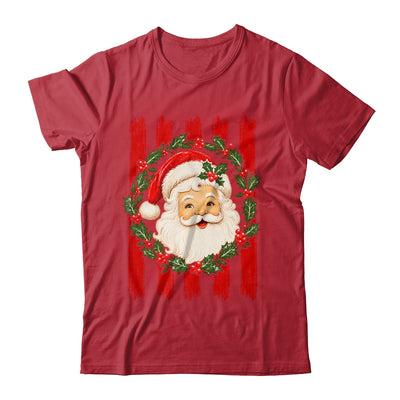 Striped Santa Retro Funny Merry Christmas Vintage Women Girl Shirt & Sweatshirt | teecentury