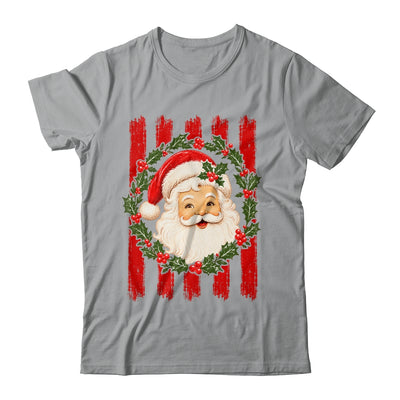 Striped Santa Retro Funny Merry Christmas Vintage Women Girl Shirt & Sweatshirt | teecentury