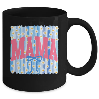 Striped Spring Mama Daisy Blue Coquette Floral Mother's Day Mug | teecentury
