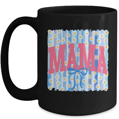 Striped Spring Mama Daisy Blue Coquette Floral Mother's Day Mug | teecentury