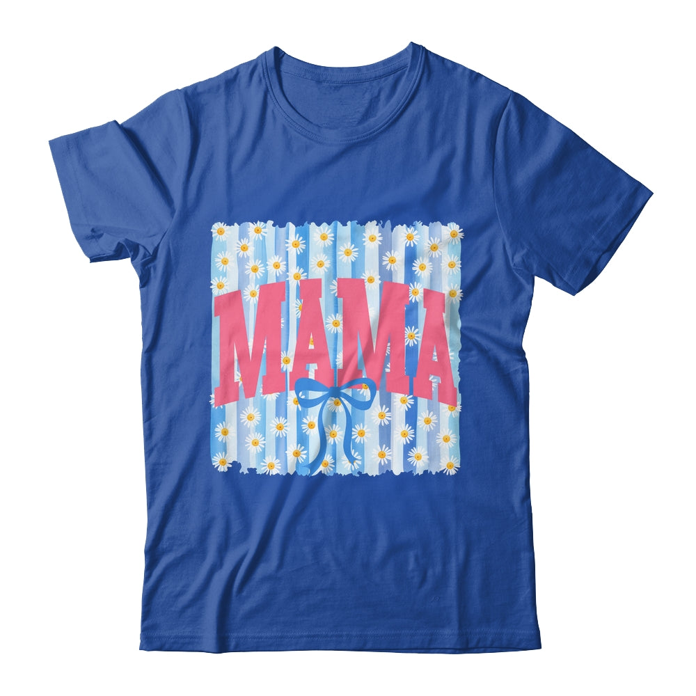 Striped Spring Mama Daisy Blue Coquette Floral Mother's Day Shirt & Tank Top | teecentury