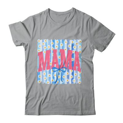 Striped Spring Mama Daisy Blue Coquette Floral Mother's Day Shirt & Tank Top | teecentury
