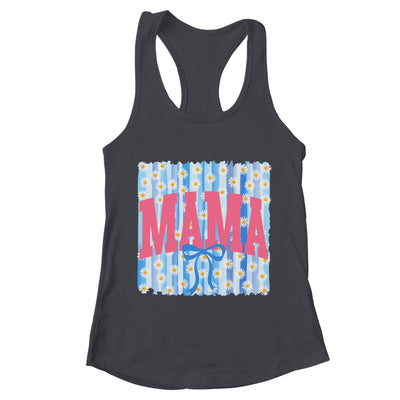 Striped Spring Mama Daisy Blue Coquette Floral Mother's Day Shirt & Tank Top | teecentury