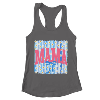Striped Spring Mama Daisy Blue Coquette Floral Mother's Day Shirt & Tank Top | teecentury