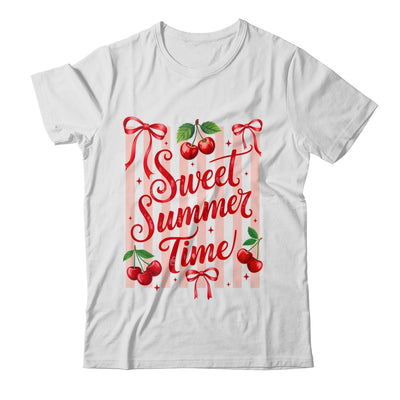 Striped Sweet Summer Time Cherry Coquette Retro Vacation Shirt & Tank Top | teecentury