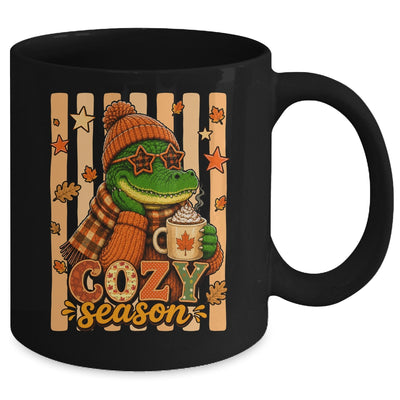 Stripes Cozy Season Alligator Fall Pumpkin Coquette Autumn Mug | teecentury