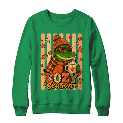 Stripes Cozy Season Alligator Fall Pumpkin Coquette Autumn Shirt & Sweatshirt | teecentury