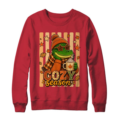 Stripes Cozy Season Alligator Fall Pumpkin Coquette Autumn Shirt & Sweatshirt | teecentury