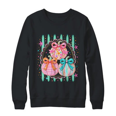 Stripes Fall Bow Pumpkin Floral Fall Coquette Autumn Women Shirt & Sweatshirt | teecentury