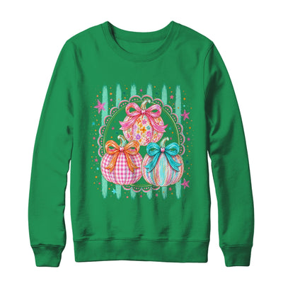 Stripes Fall Bow Pumpkin Floral Fall Coquette Autumn Women Shirt & Sweatshirt | teecentury