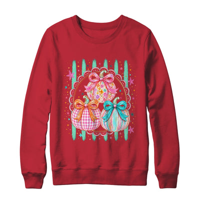 Stripes Fall Bow Pumpkin Floral Fall Coquette Autumn Women Shirt & Sweatshirt | teecentury