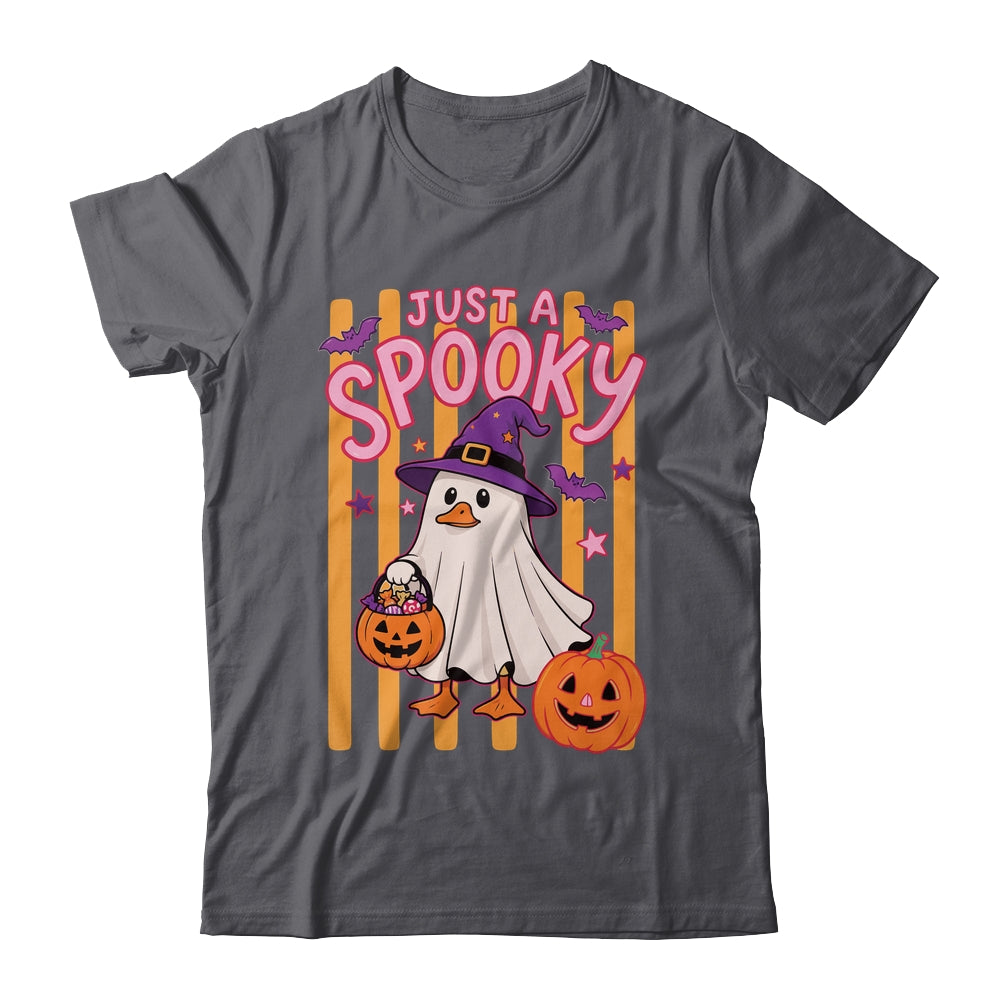 Stripes Just A Spooky Goose Preppy Ghost Halloween Goose Shirt & Sweatshirt | teecentury