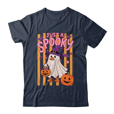 Stripes Just A Spooky Goose Preppy Ghost Halloween Goose Shirt & Sweatshirt | teecentury