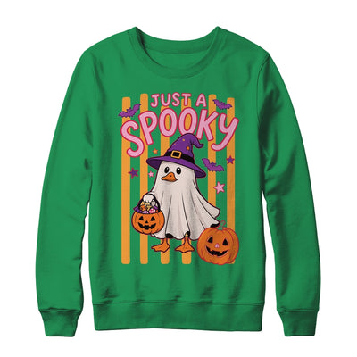 Stripes Just A Spooky Goose Preppy Ghost Halloween Goose Shirt & Sweatshirt | teecentury