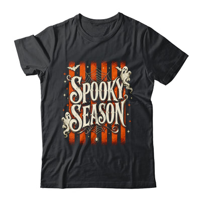 Stripes Spooky Season Halloween Ghost Bat Men Women Shirt & Sweatshirt | teecentury