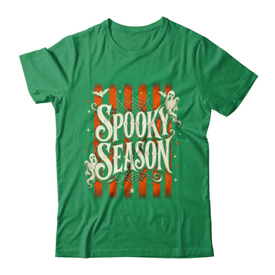 Stripes Spooky Season Halloween Ghost Bat Men Women Shirt & Sweatshirt | teecentury