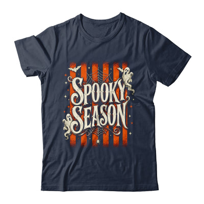 Stripes Spooky Season Halloween Ghost Bat Men Women Shirt & Sweatshirt | teecentury