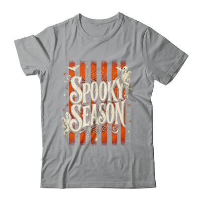Stripes Spooky Season Halloween Ghost Bat Men Women Shirt & Sweatshirt | teecentury