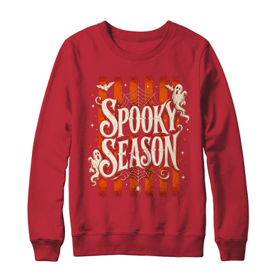 Stripes Spooky Season Halloween Ghost Bat Men Women Shirt & Sweatshirt | teecentury