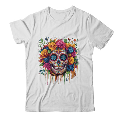 Sugar Skull Black White Image Day Dead Dios De Los Muertos Shirt & Tank Top | teecentury