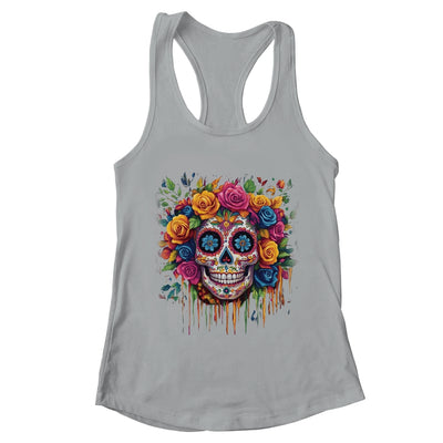 Sugar Skull Black White Image Day Dead Dios De Los Muertos Shirt & Tank Top | teecentury