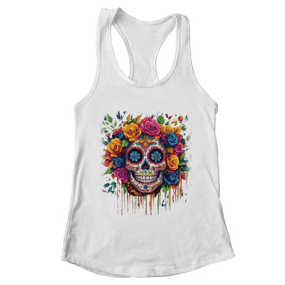 Sugar Skull Black White Image Day Dead Dios De Los Muertos Shirt & Tank Top | teecentury