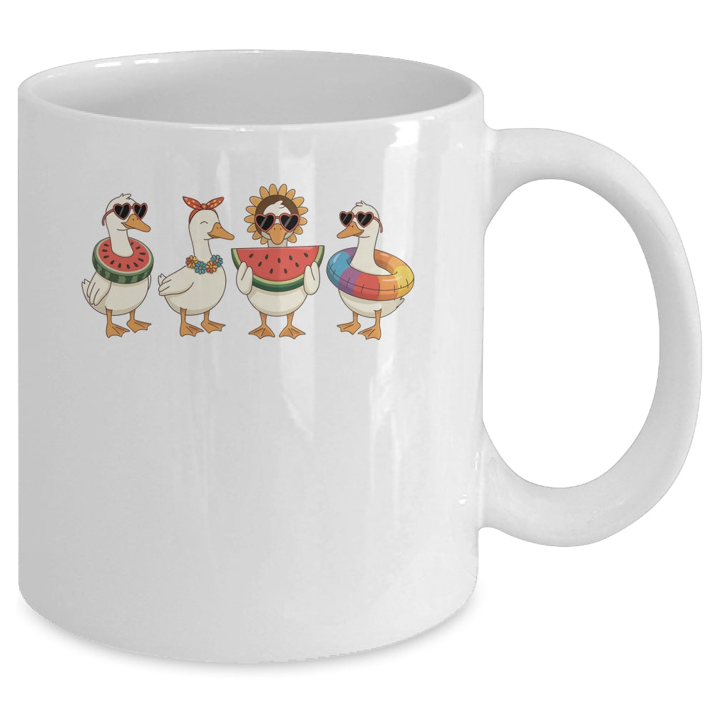 Summer Goose Hello Summer Vibes Goose Lover Beach Vacation Mug | teecentury