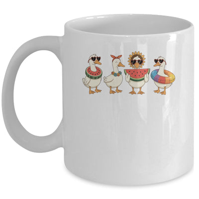 Summer Goose Hello Summer Vibes Goose Lover Beach Vacation Mug | teecentury
