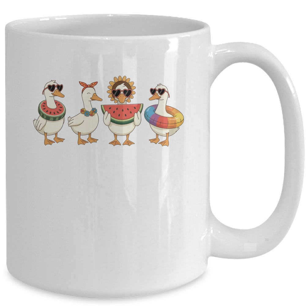 Summer Goose Hello Summer Vibes Goose Lover Beach Vacation Mug | teecentury