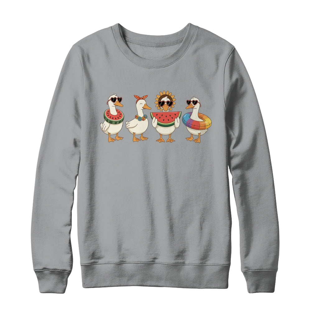Summer Goose Hello Summer Vibes Goose Lover Beach Vacation Shirt & Sweatshirt | teecentury