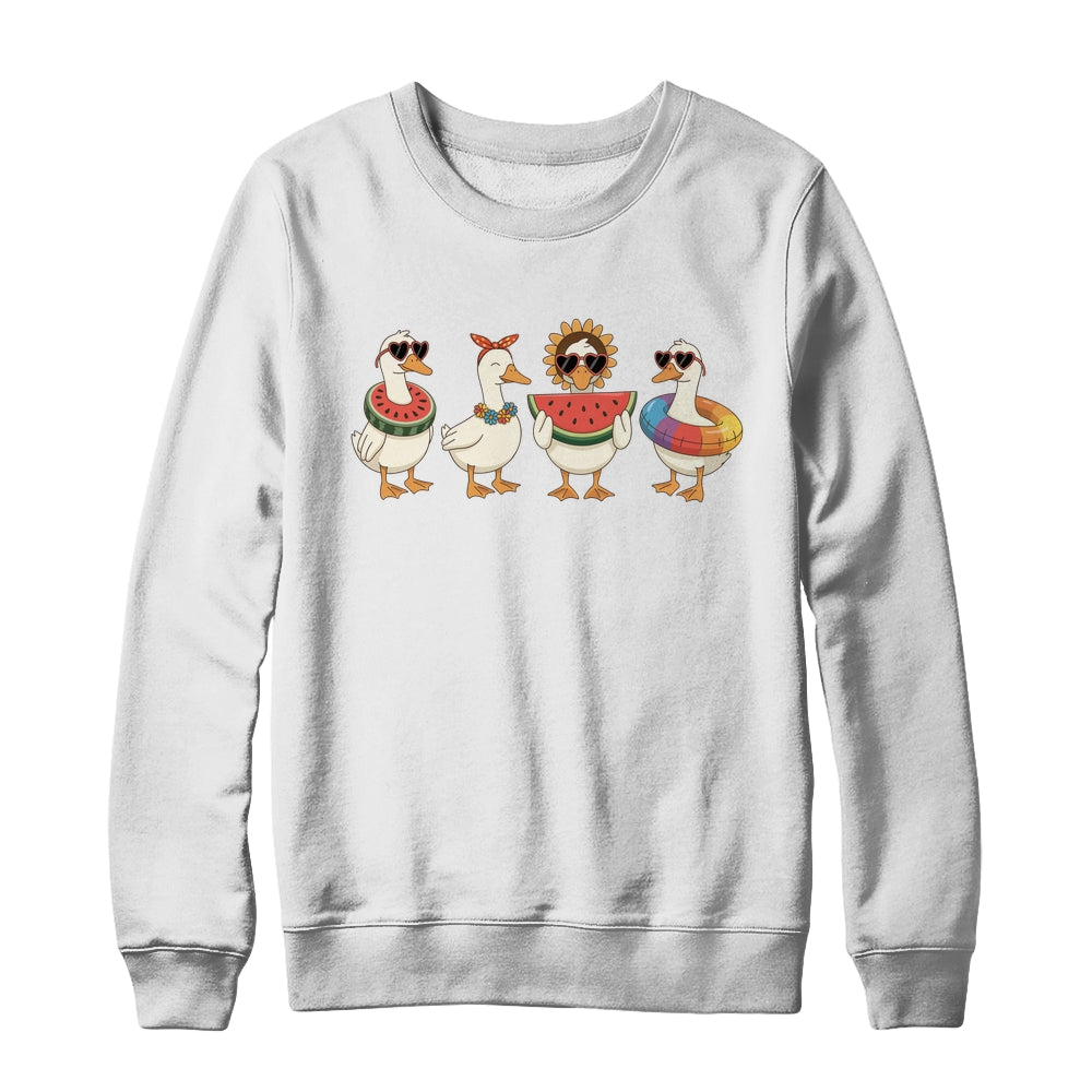 Summer Goose Hello Summer Vibes Goose Lover Beach Vacation Shirt & Sweatshirt | teecentury