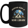 Summer Reading Program 2024 Adventure Begins Library Camping Mug | teecentury