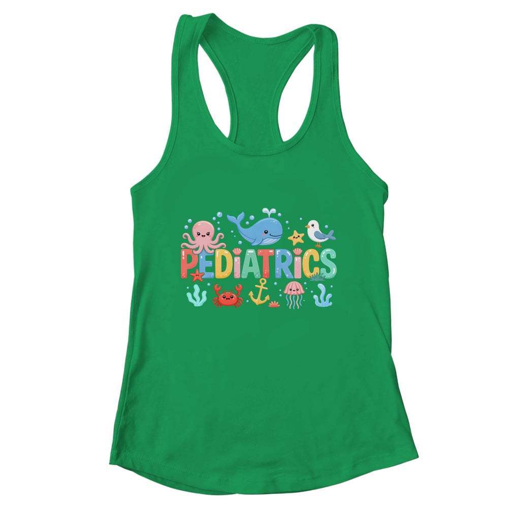 Summer Sea Animal Pediatrics Nurse PEDS RN Pediatrician Shirt & Tank Top | teecentury