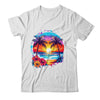 Summer Vacation Beach Palm Trees Hibiscus Flowers Sunset Shirt & Tank Top | teecentury