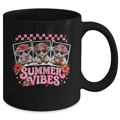 Summer Vibes Highland Cow Funny Beach Vacation Women Girls Mug | teecentury