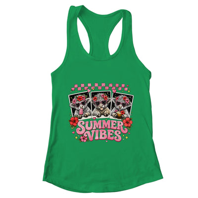 Summer Vibes Highland Cow Funny Beach Vacation Women Girls Shirt & Tank Top | teecentury