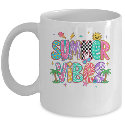 Summer Vibes Retro Hello Summer Vacation Women Girls Boys Mug | teecentury