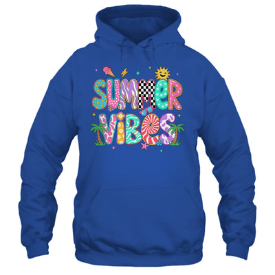 Summer Vibes Retro Hello Summer Vacation Women Girls Boys Shirt & Tank Top | teecentury