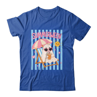 Summerween Ghost Coffee Striped Halloween Summer Spooky Boo Shirt & Tank Top | teecentury