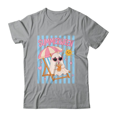 Summerween Ghost Coffee Striped Halloween Summer Spooky Boo Shirt & Tank Top | teecentury