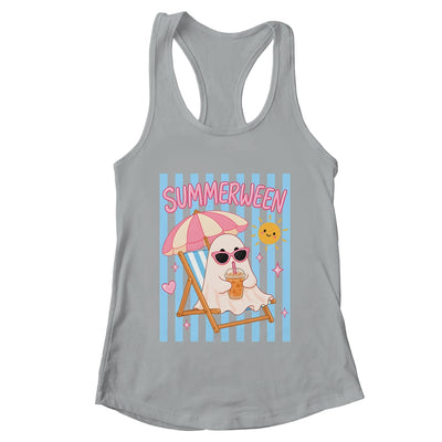 Summerween Ghost Coffee Striped Halloween Summer Spooky Boo Shirt & Tank Top | teecentury