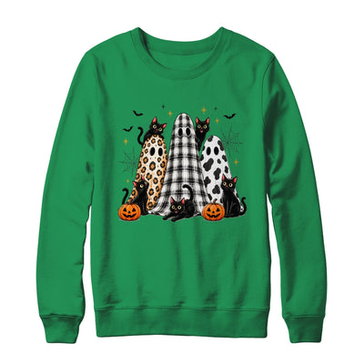 Summerween Ghost Leopard Cat Retro Halloween Spooky Season Shirt & Sweatshirt | teecentury