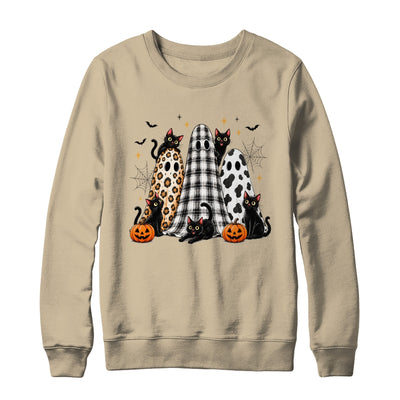 Summerween Ghost Leopard Cat Retro Halloween Spooky Season Shirt & Sweatshirt | teecentury