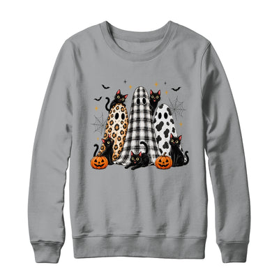Summerween Ghost Leopard Cat Retro Halloween Spooky Season Shirt & Sweatshirt | teecentury