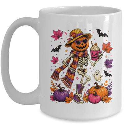 Summerween Ghost Retro Halloween Skeleton Spooky Season Mug | teecentury