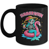Summerween Mermaid Skeleton Halloween Flamingo Summer Vacay Mug | teecentury